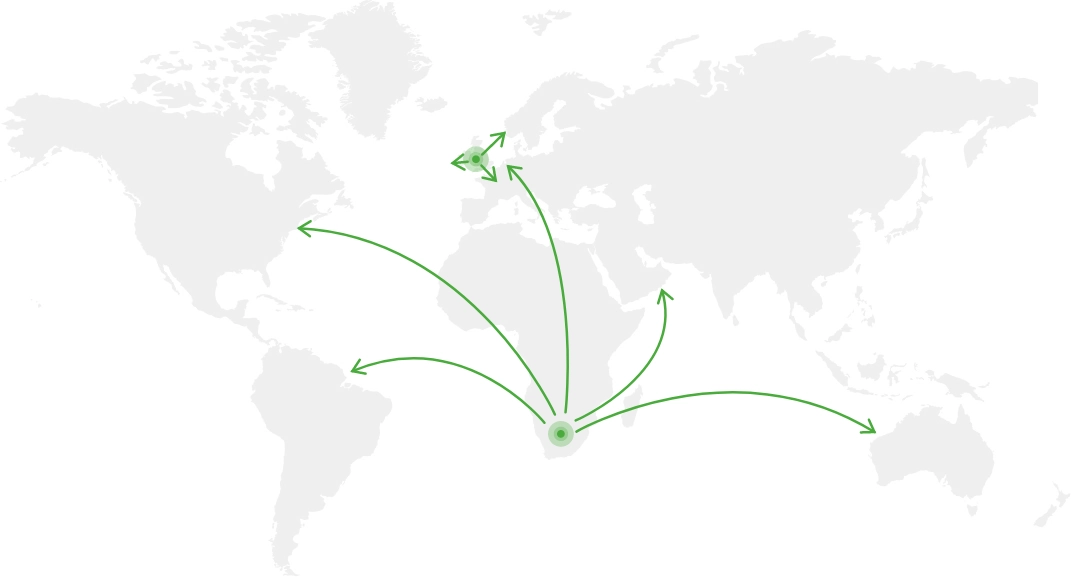 Global distribution map
